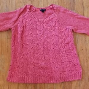 XS Talbots Petite Pink Knit Sweater Top